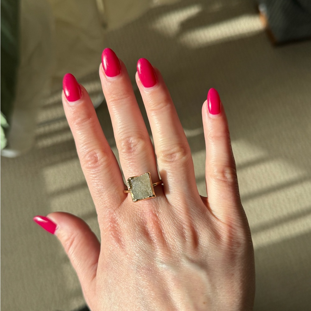 Elegant Square Quartz Ring